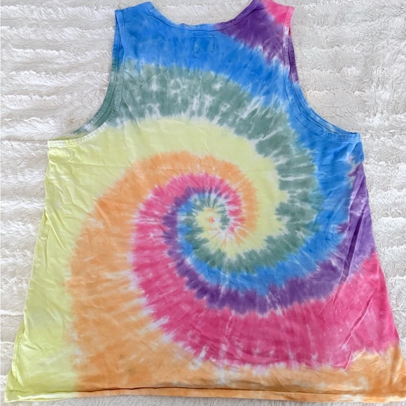 Abercrombie & Fitch Spiral Tie-Dye Tank Top | Rainbow Festival Vibes | Size XL - Picture 3 of 3